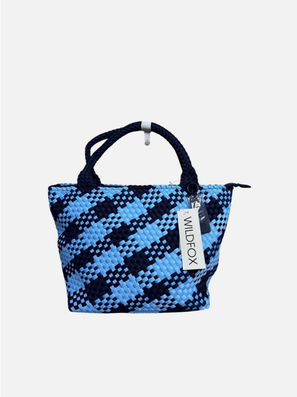 NWT Wildfox Navy and Sky Blue Woven Tote